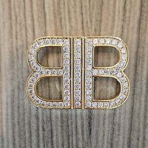 Balenciaga Gold Crystal Brooch